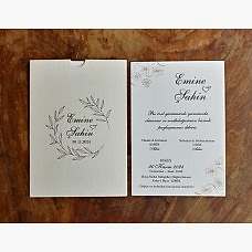 Çiçekli Sade Davetiye Çiçekli Sade Davetiye