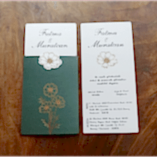 Ekonomik Çiçekli Yeşil Davetiye Ekonomik Çiçekli Yeşil Davetiye