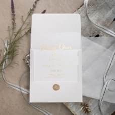 Buzlu Şeffaf Kare Davetiye Buzlu Şeffaf Kare Davetiye