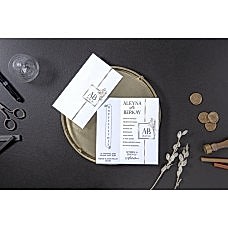 Beyaz Katlamalı Dikey Davetiye Beyaz Katlamalı Dikey Davetiye