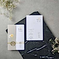 Çiçek Desenli Mühürlü Davetiye Çiçek Desenli Mühürlü Davetiye