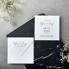 Gofreli Sade Kare Davetiye Gofreli Sade Kare Davetiye