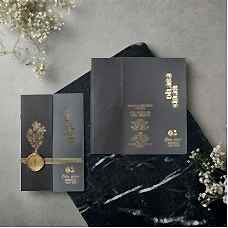 Siyah Mühürlü Şeffaf Davetiye Siyah Mühürlü Şeffaf Davetiye