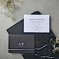 Modern Siyah Davetiye Modern Siyah Davetiye