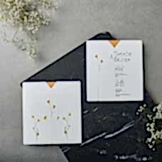 Çiçekli Sade Kare Davetiye Çiçekli Sade Kare Davetiye
