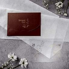 Çiçekli Şeffaf Davetiye Çiçekli Şeffaf Davetiye