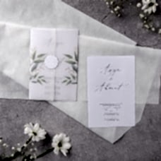 Transparan Çiçekli Davetiye Transparan Çiçekli Davetiye